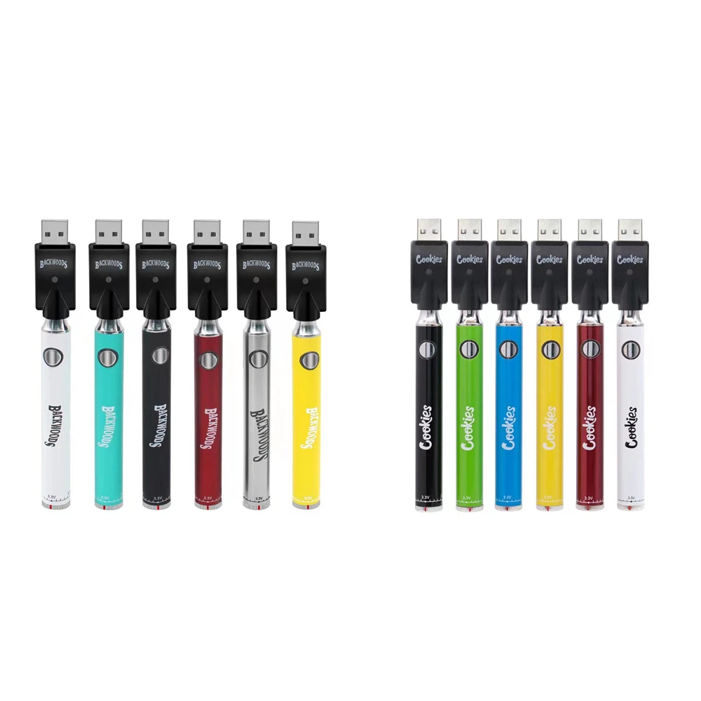 5 pçs/lote biscoitos pré-aquecer bateria 900mah pré-aquecimento vape caneta backwoods ajustável 3.3-3.8v caber óleo grosso cbd 510 cartucho carrinho