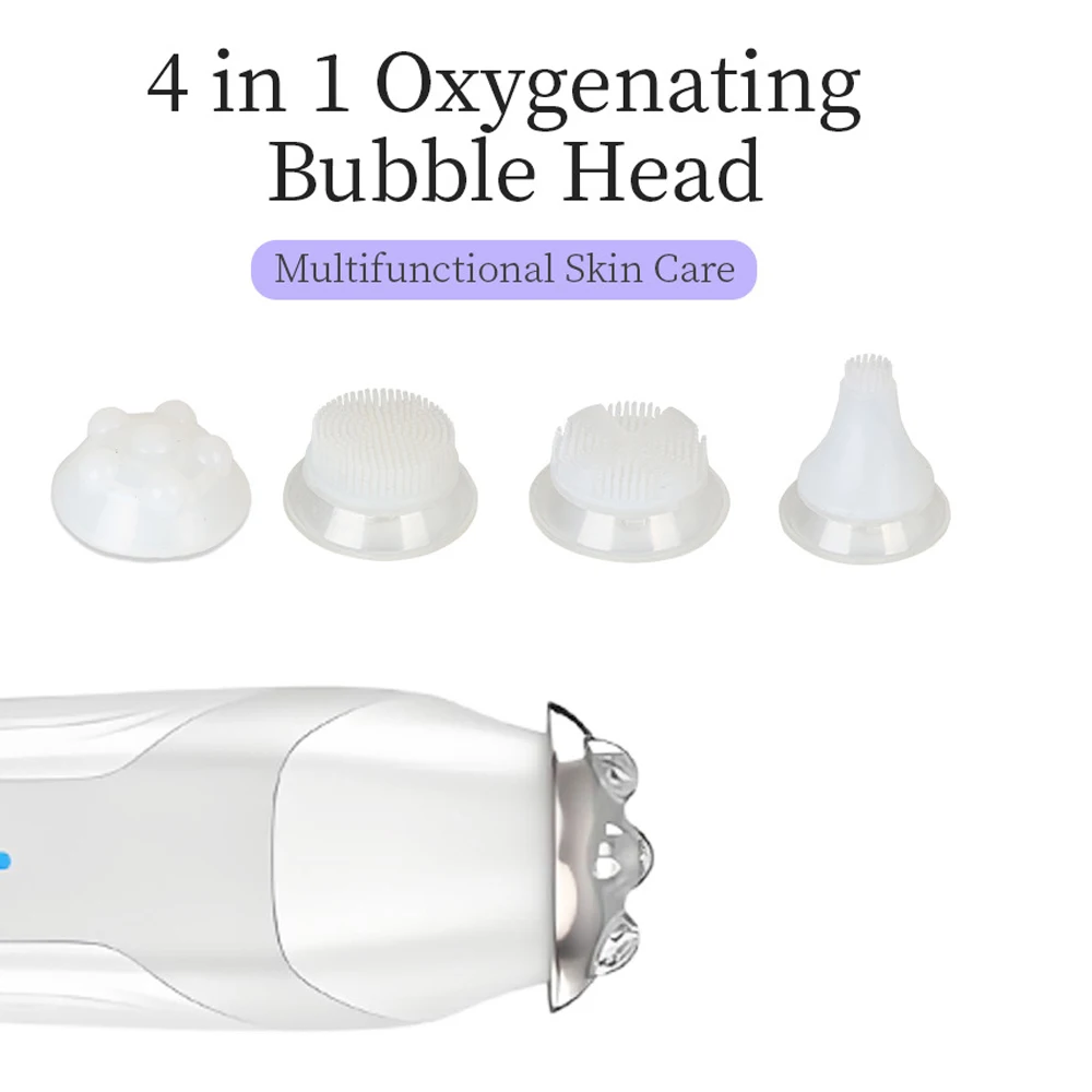 Pluma de burbuja de oxígeno de mano, pluma de burbuja de CO2, dispositivo de cuidado de la piel Facial, cepillo de limpieza Facial, terapia de luz LED, Spa