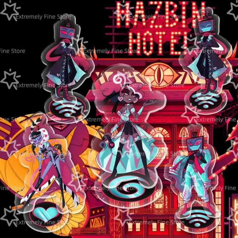 

stand for Hazbin Hotel Alastor Valentino Vox Acrylic Standee Cartoon Figure Desktop Decoration Collectible Model Toy Gift