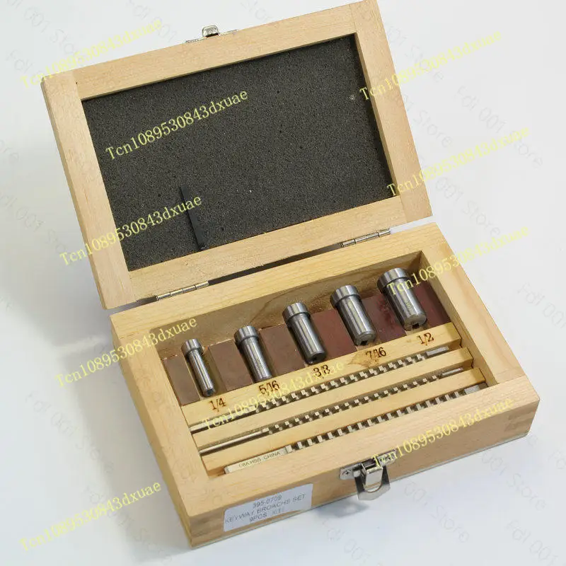 9-Piece set of imperial keyway push knife set, high-speed steel keyway broach set