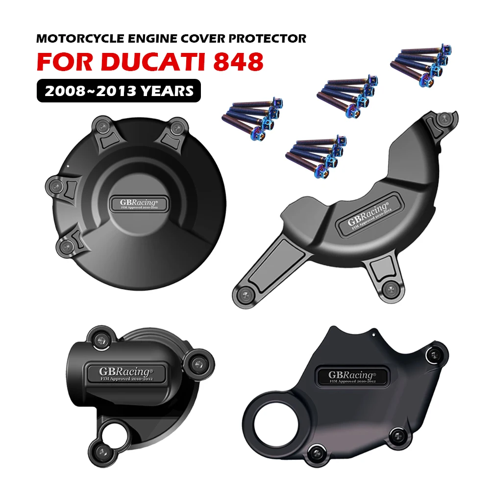 

For DUCATI 848 2008 2009 2010 2011 2012 2013 Motorcycle Engine Protector Cover For GB RACING Modified Accessories