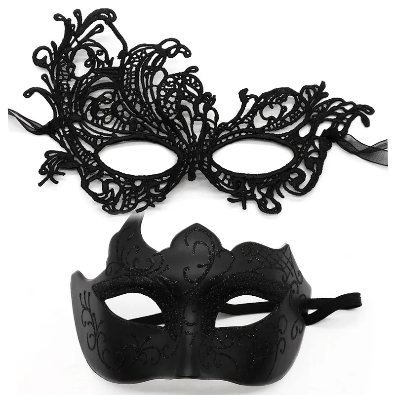 2 pz/set Unisex Benda Maschere di Pizzo Dipinto Mezza Maschera Addensata Phoenix Maschera per Gli Occhi in Pizzo Set Party Masquerade Puntelli Cosplay