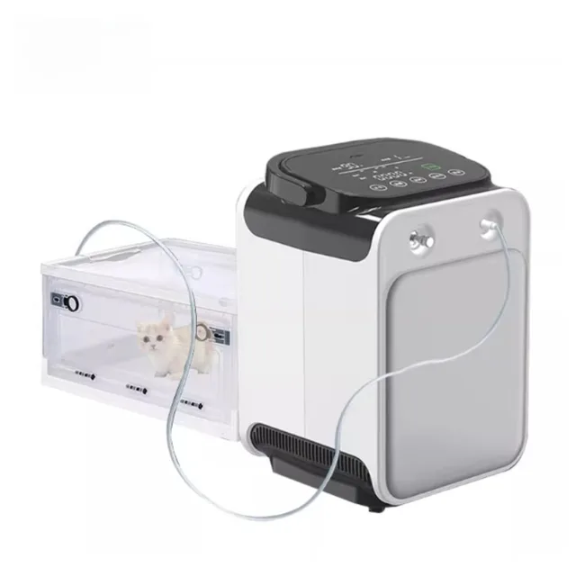 Medical Equipment: 1-9L Adjustable Digital Display Mini Portable Household Oxygen Concentrator, Suitable for Pet Clinics