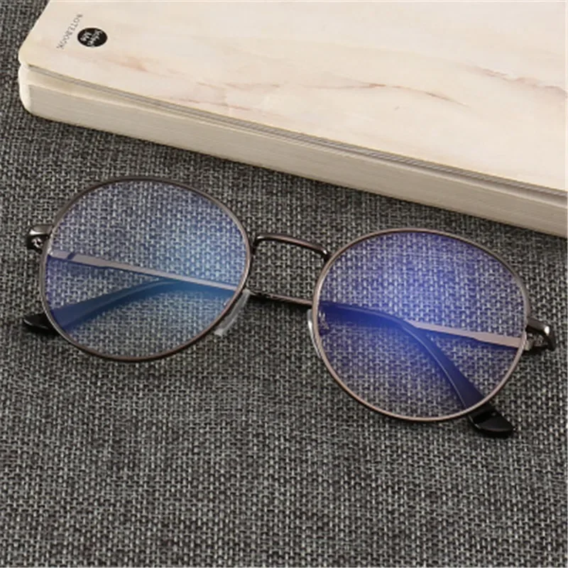 Computer Glasses Men Spectacle Frames Anti Blue Light Goggles  Glare Eyeglasses Frame Women Round Clear Lens Fake