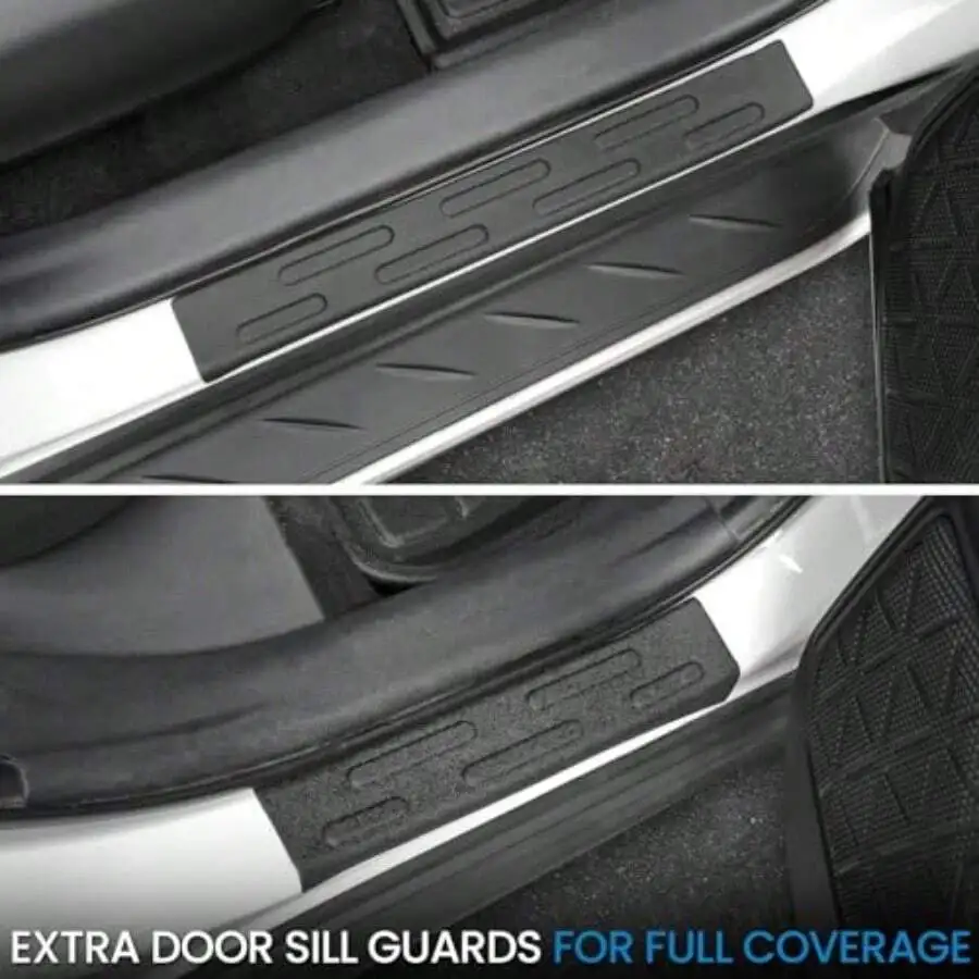 Floor Mats Set For  RAV4 2019-2025 Include Hybrid,Extra Door Sill Guards, TPE All Weather Cargo Mat Backrest Mat Cargo Liner