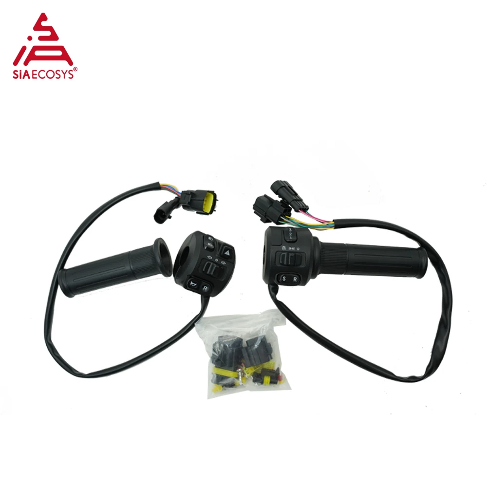 

Electric Motorcycle Throttle Accelerator Grip K159 IPX7 Combination Switch Handle Sport and Reverse Multi-Function Control Bike