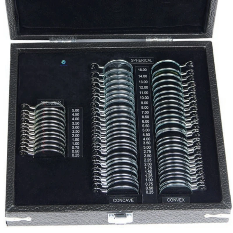 ophthalmic lens case optometric trial lens set