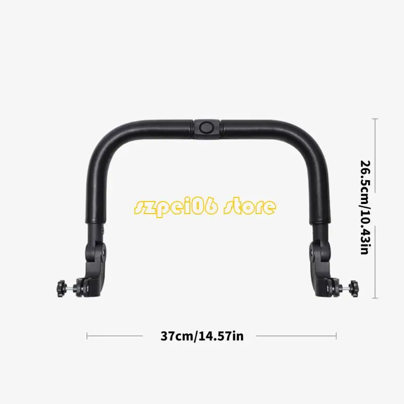 45bf Baby Carriage Handrail Akses Tengah Sistem penjepit aman yang mudah dicuci untuk kompatibilitas kereta bayi