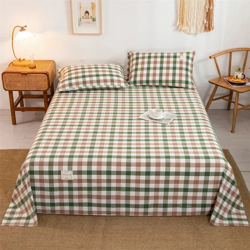 Sábana de cama de algodón y poliéster, ropa de cama suave y agradable a la piel, tela gruesa de Jacquard lavada, 210x230cm