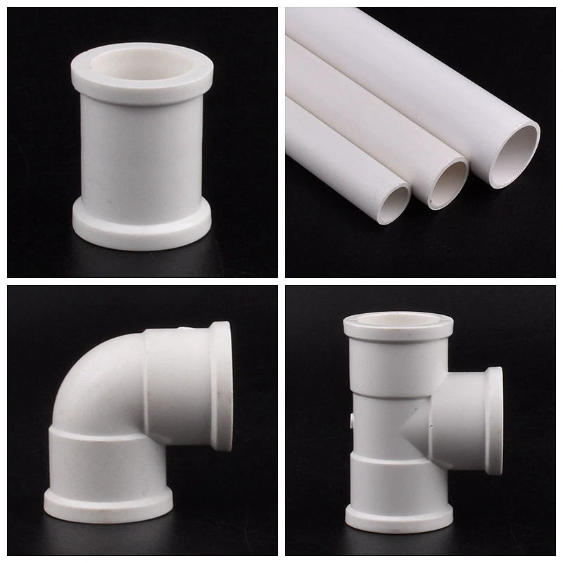 White 20/25/32/40/50mm Thickening PVC Direct Elbow Tee Garden Irrigation 50CM PVC Water Pipe Aquarium Fish Tank Piping Connector