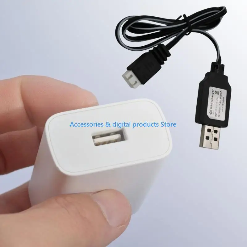 77JD 7.4V USB Battery Charging Cable with Three Pin Adapter Charging Cord 800mA for Multiple Devices