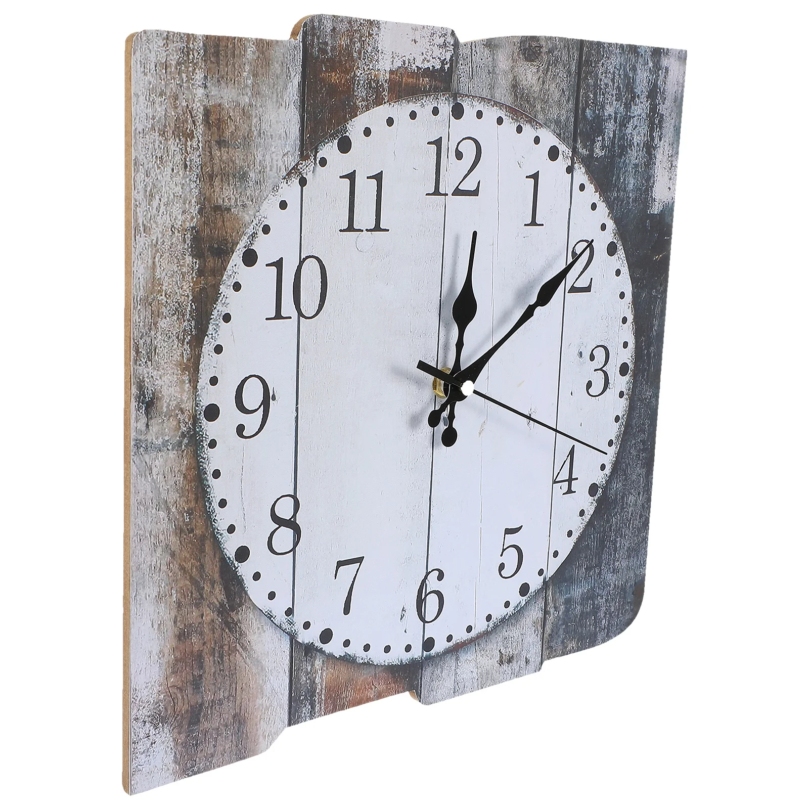

Vintage Density Board Wall Clock Wooden Hanging Non-Ticking Silent Wall Clock Home Decor Living Room Bedroom Decoration