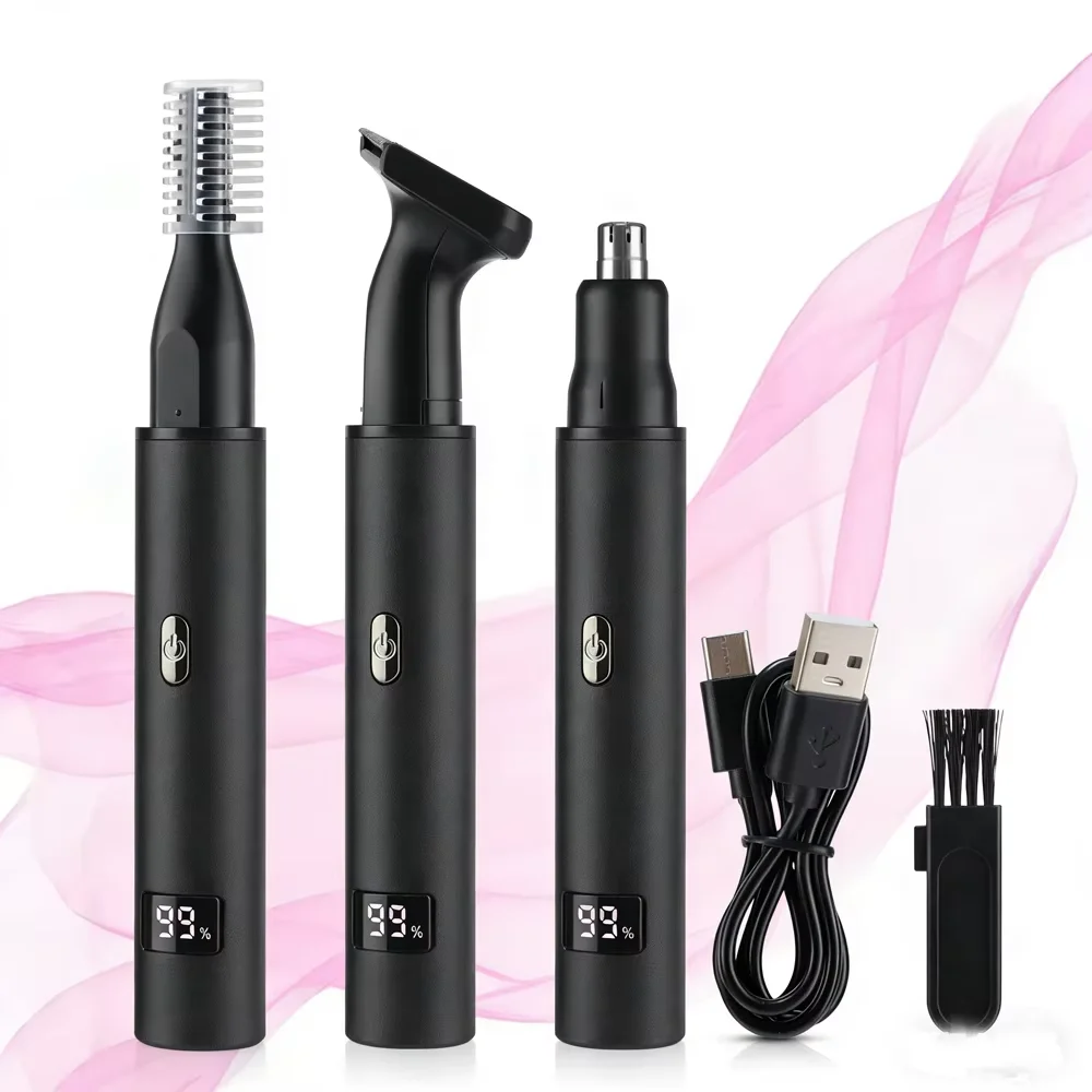 

3 in 1 Electric Nose Hair Clipper Rechargeable Multi-kinetic Shaving Three-in-one Unisex Fully Automatic Washable Trimmer