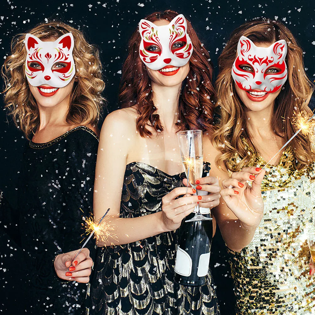 

16Pcs White Paper Masks DIY Craft Kit for Drawing Painting Customizable Masks Halloween Costume Party Favor Paper Mask