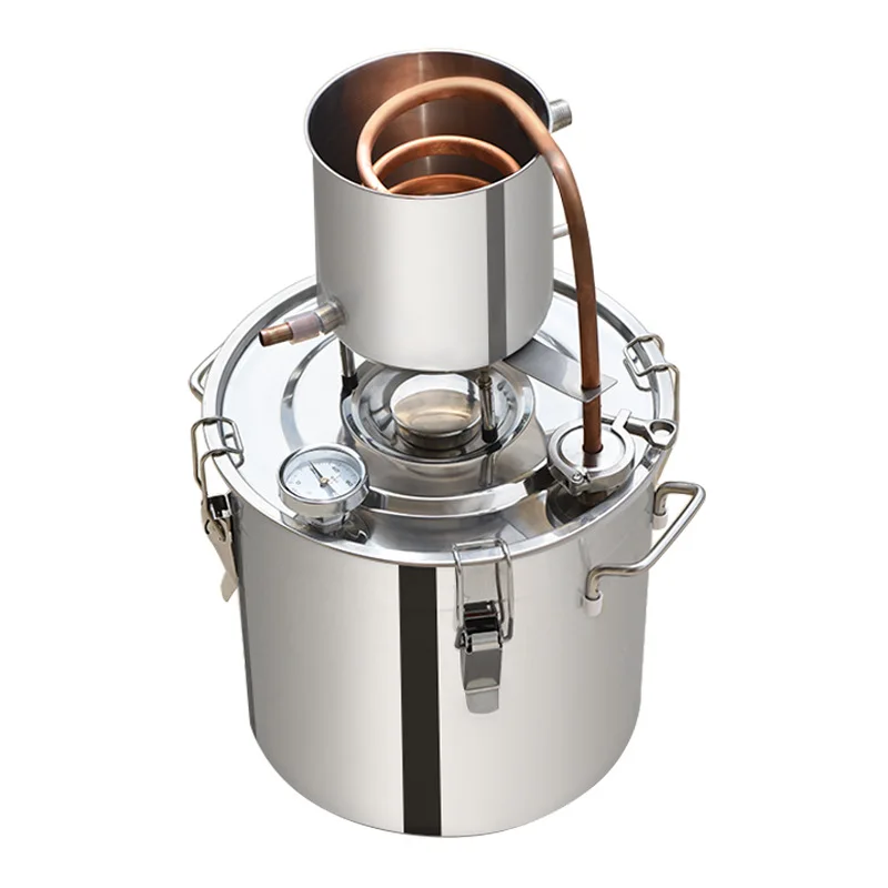Large Capacity Water Cup Type Distiller Wine Brewing Equipment 33L Household Distiller Liquor Wine Pure Dew Machine 220V