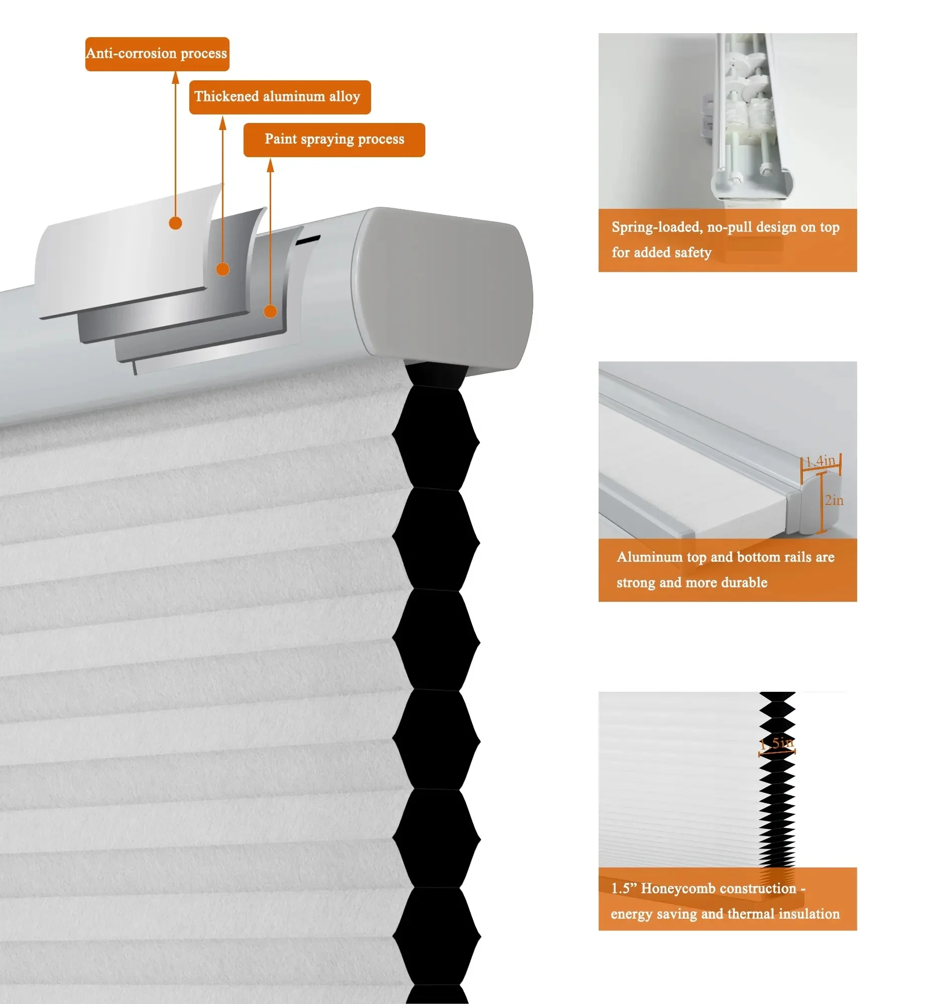 Top Down Bottom Up Automatic Honeycomb Blinds Cordless Vision Blackout Cellular Blinds