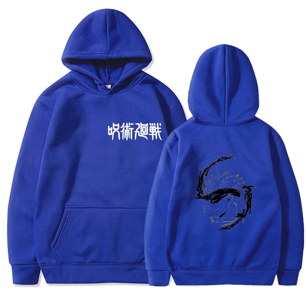 Gojo Hoodie เสื้อสเวตเตอร์อบอุ่นแฟชั่นสําหรับผู้ชายฤดูใบไม้ร่วงและฤดูหนาว