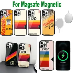 Retro VHS Video Tape Vintage Phone Case For iPhone 16,15,14,13,12,11,Plus,Pro,Max,Mini Magsafe Magnetic Wireless Charging