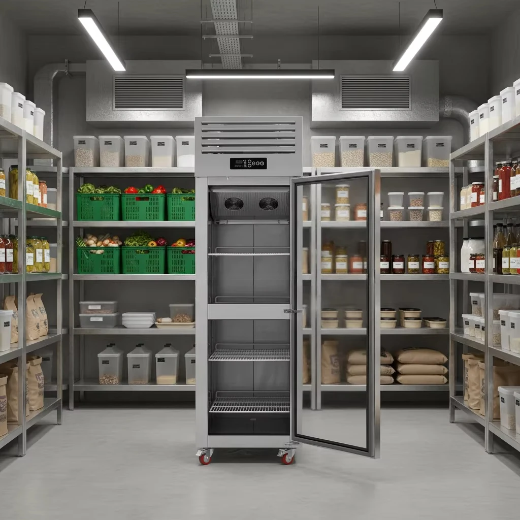 For Kitchen 400L Freezer Large Capacity Refrigerator, Single Door Stainless Steel Commercial Refrigerator m 3