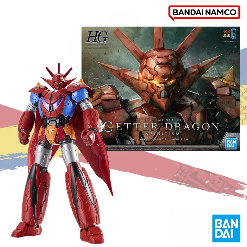 Bandai Original  HG PLASTIC MODEL KIT GETTER DRAGON INFINSTISM Anime full Action Assembly Figure Model original box Toy Gifts