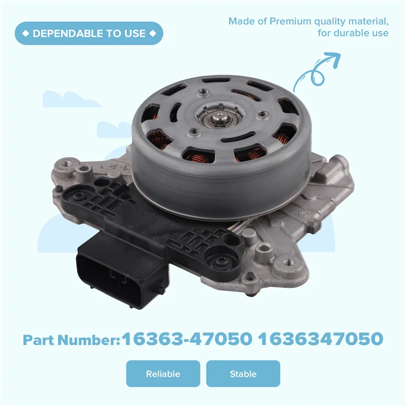 

Прочный 16363-47050 двигатель вентилятора охлаждения радиатора автомобиля для Lexus UX200 Ux250h Ux300e Toyota C-HR 2019-2022 1636347050