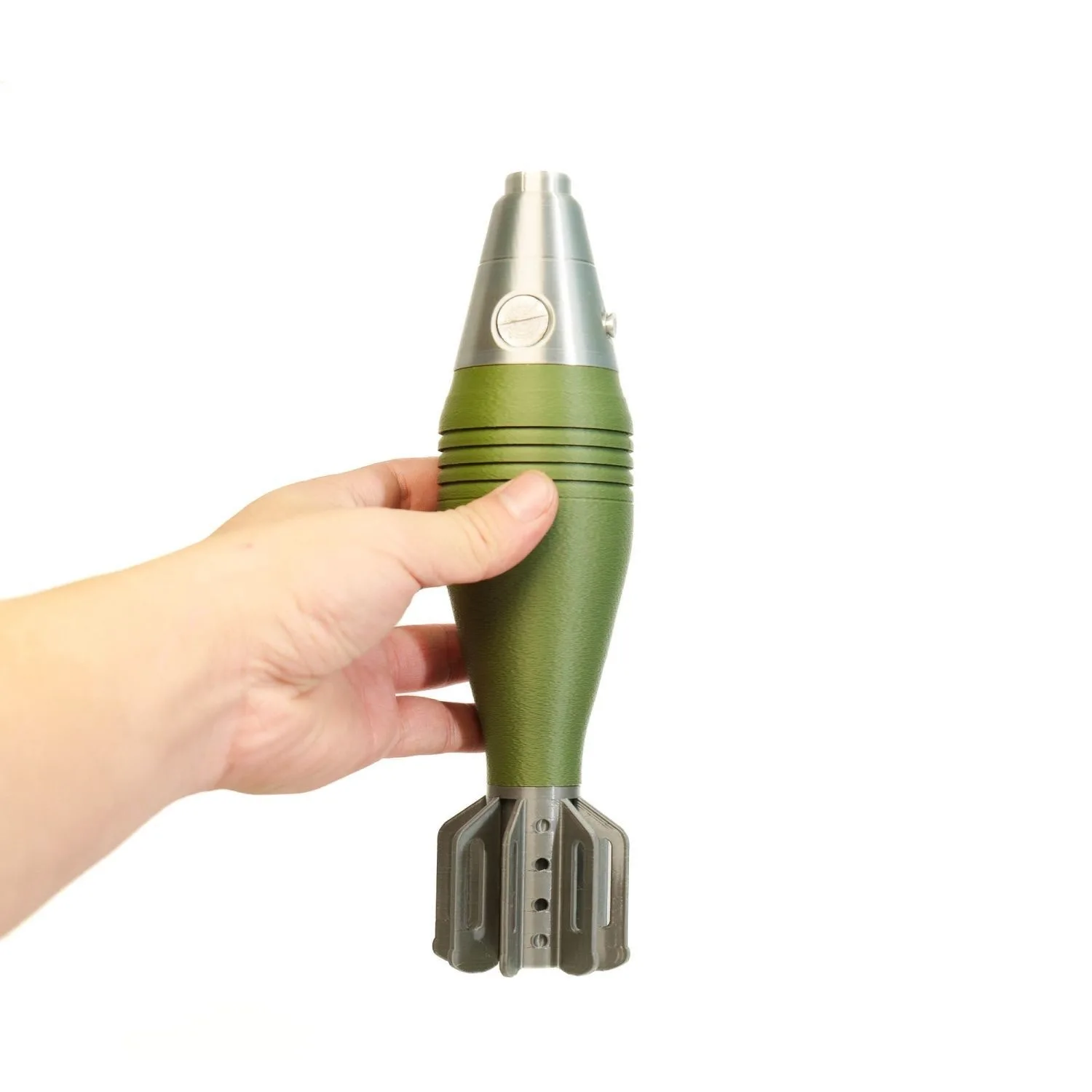M2 60mm Mortar Shell Model -3D Printed Realistic Replica, Non Functional Military Decoration for Home/office, Secure Storage