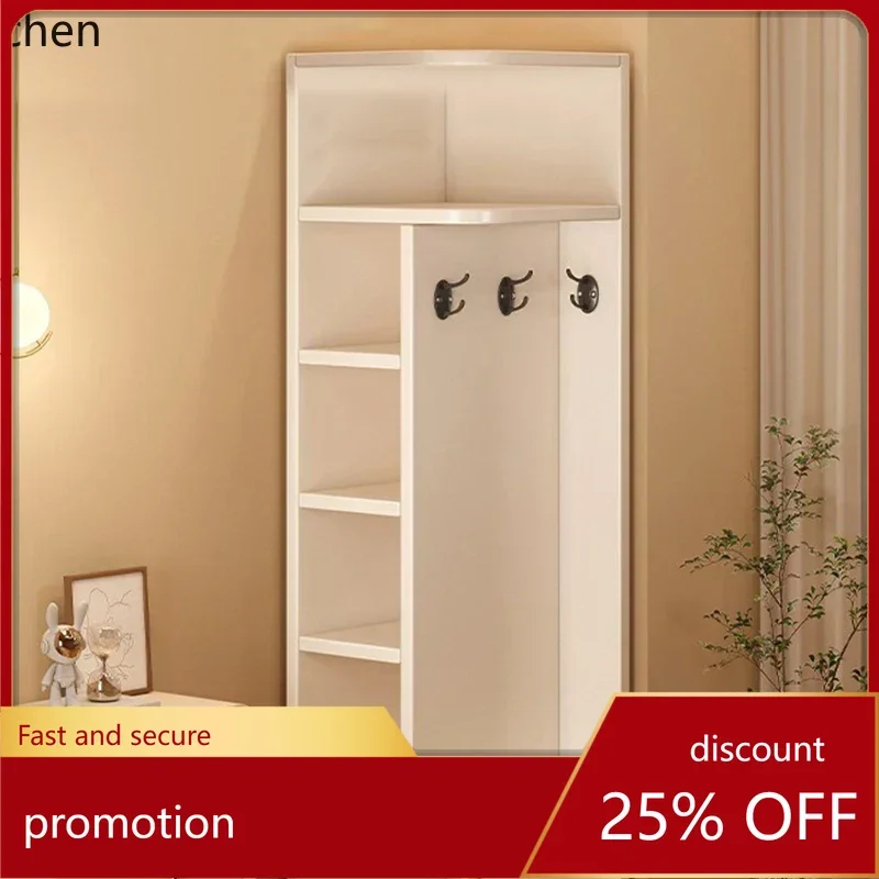

H1Corner storage cabinet for home use simple foyer coat rack, corner wall display cabinet, floor standing bookshelf, bedroom sid