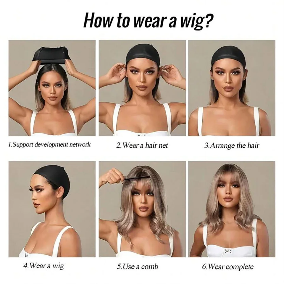 Zwart en roze lang steil haar met pony Synthetische Cosplay Lolita Zoet en schattig meisje Dagelijkse pruik Halloween kerstcadeau ﻿