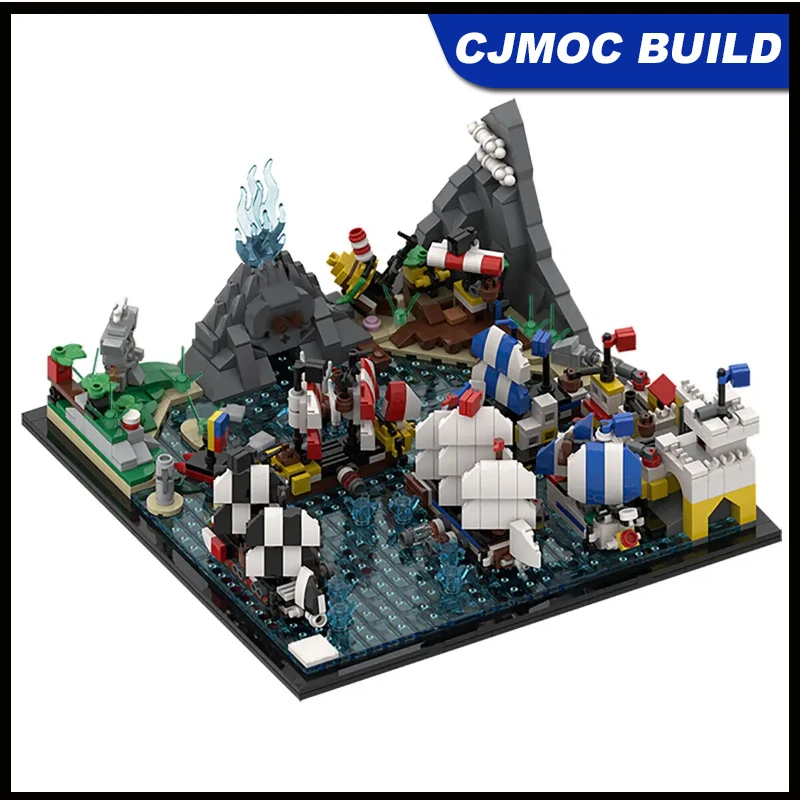 

1221 Pieces MOC Pirates Theme Microscale Architecture Building Block Way for Collection Assembling Brick Toys MOC-42495