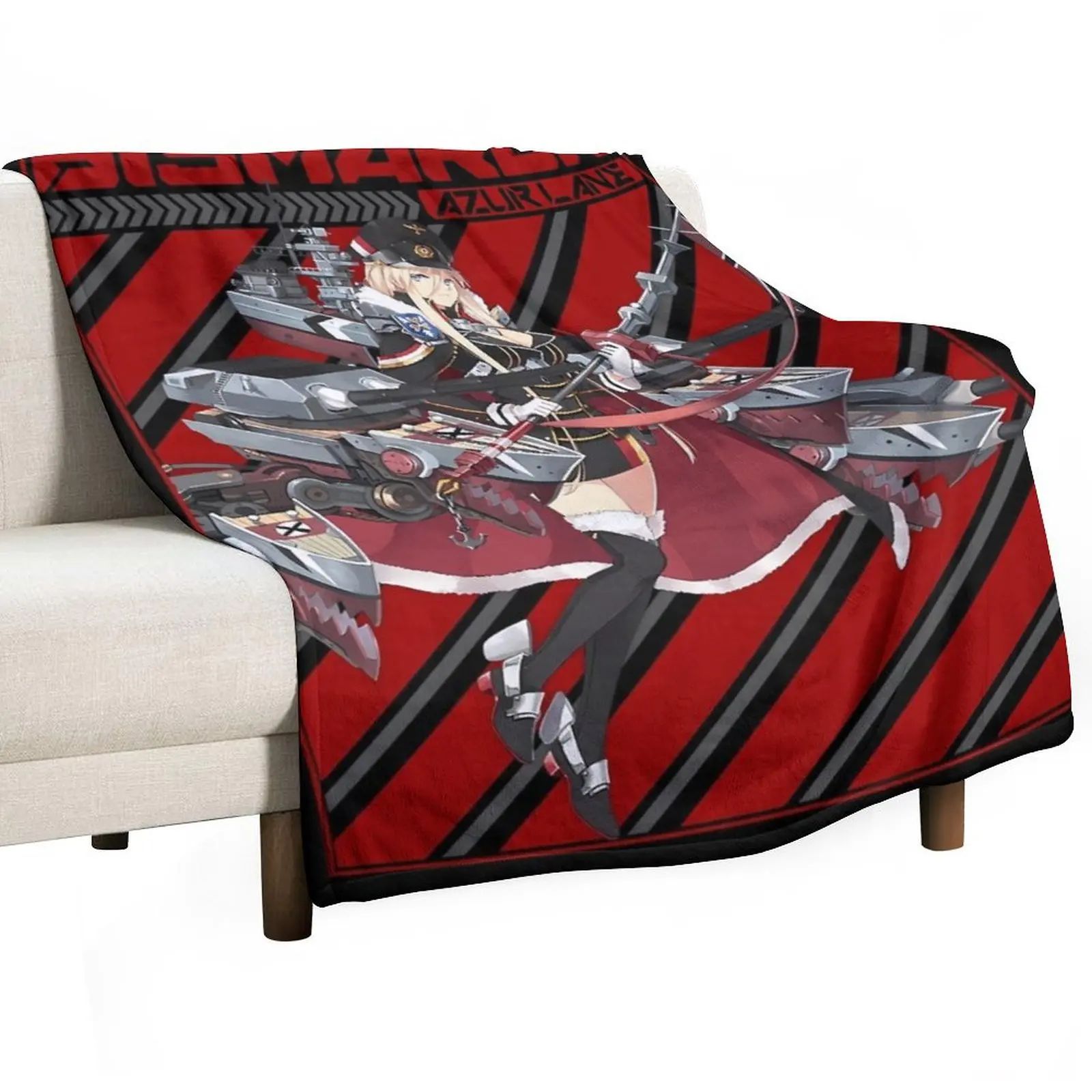 

AZUR LANE BISMARCK Throw Blanket Picnic Soft Designers Sofa Blankets