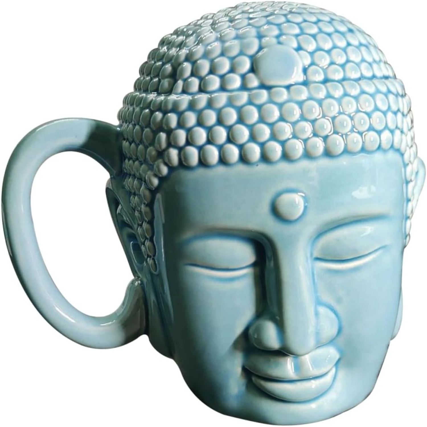 Exquisite Elegant Serene Buddha Ceramic Tea Set - Handcrafted Decorative Porcelain Coffee Mug with Tea Cups and Saucers - Elegan