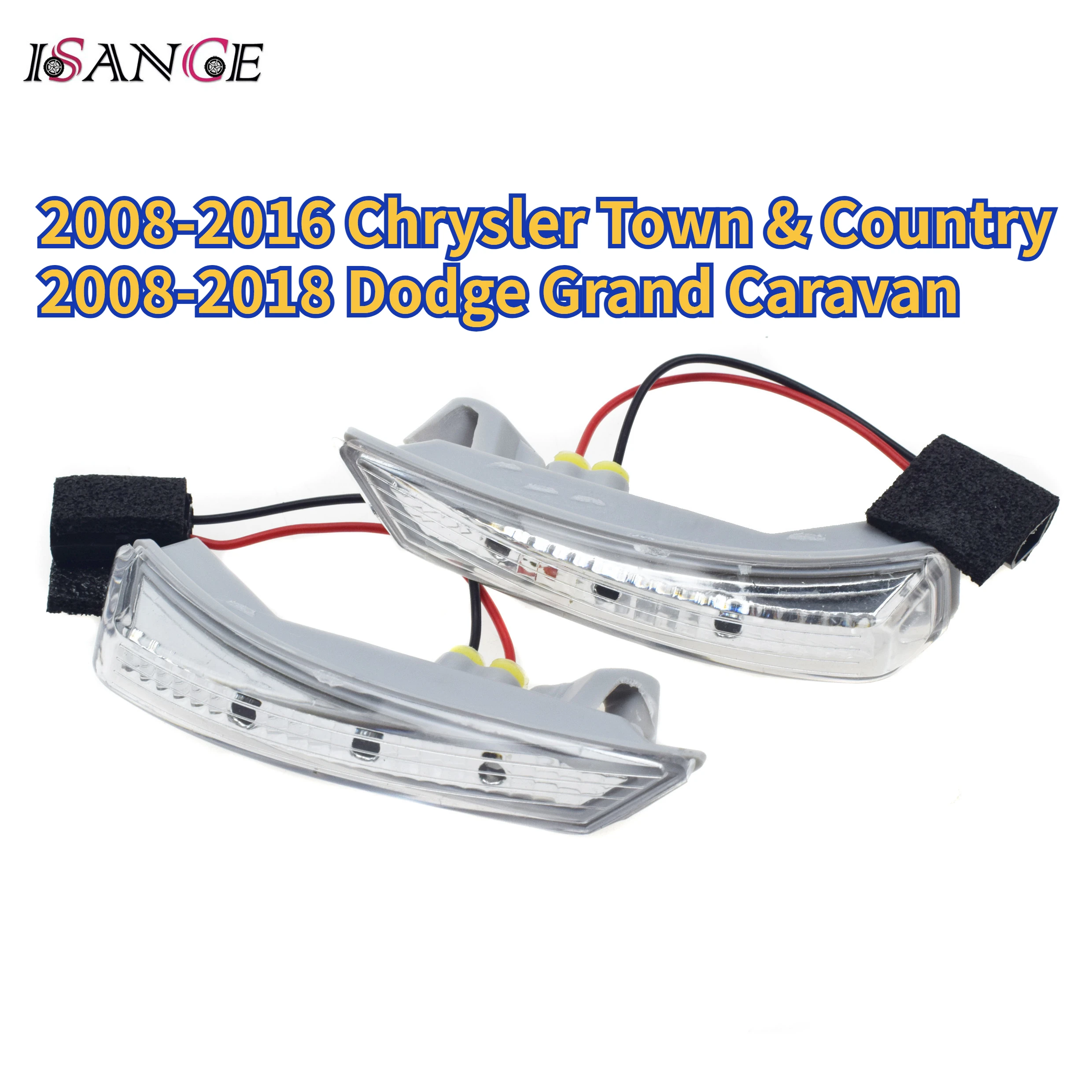 2pcs Left Right Side Mirror Turn Signal Light Lamp Repeater Blinker For Dodge Chrysler Grand Caravan Voyager Town & Country 3.6L