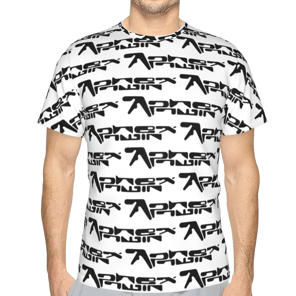 Aphex Twin Logo British Electronic Music Artist (2) 100% Cotton T-Shirt Men'sClassic T Shirts Men Round Neck Short Sleeve