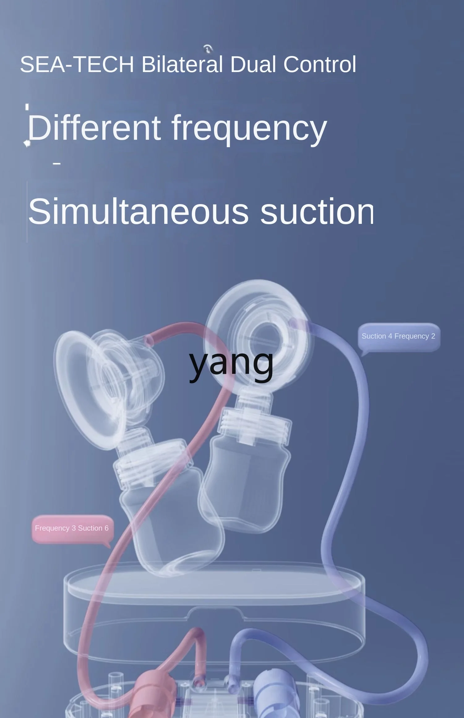 L'm'm Bilateral Electric Breast Pump Lying and Sucking Breast Milk Large Suction Full-Automatic Mute for Breastfeeding