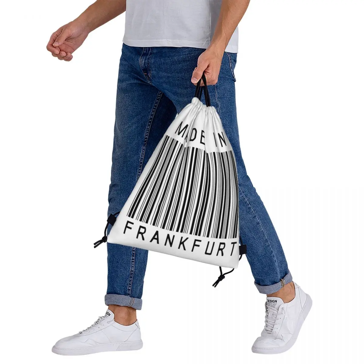 Made In Frankfurt Backpacks Fashion Portable Drawstring Bags Drawstring Bundle Pocket Sports Bag Book Bags For Travel School