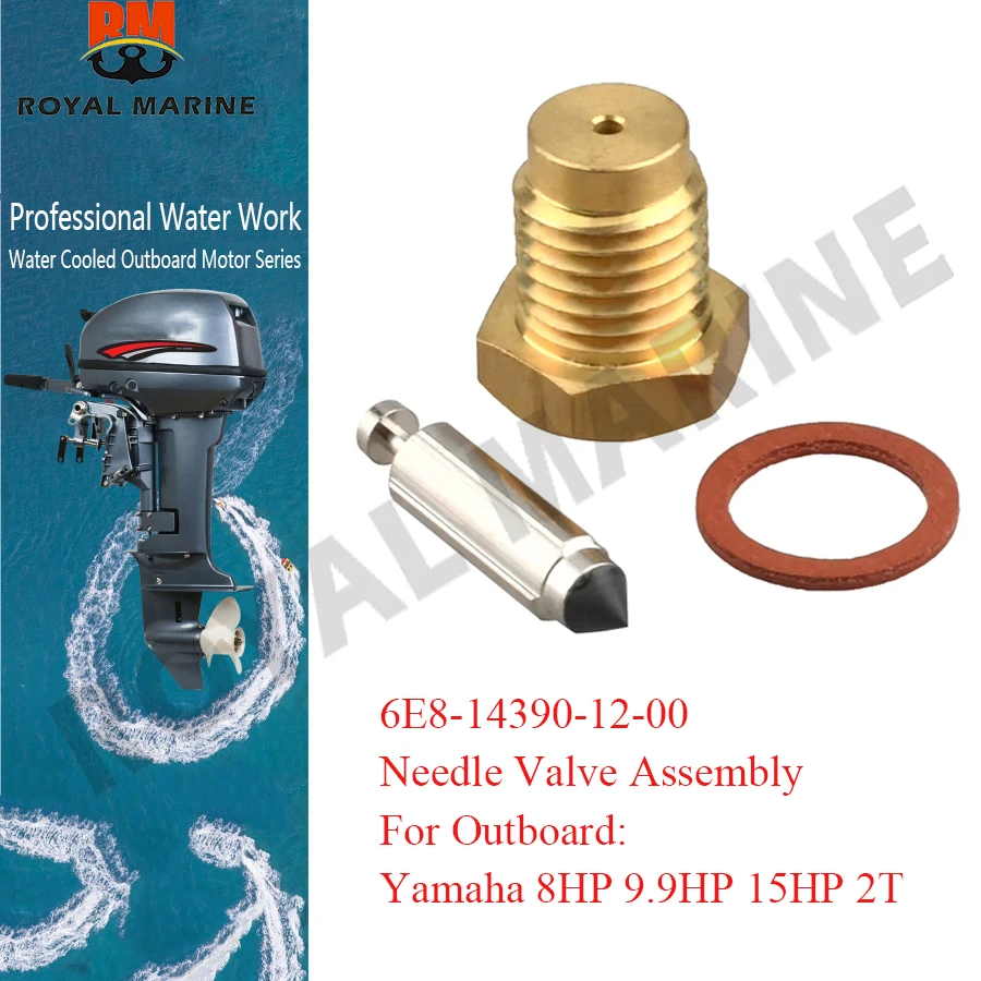 

6E8-14390-12-00 Needle Valve Assembly for yamaha outboard motor 2 Stroke 8HP 9.9HP 15HP 6E8-14390 6E8-14390-12 boat engine parts