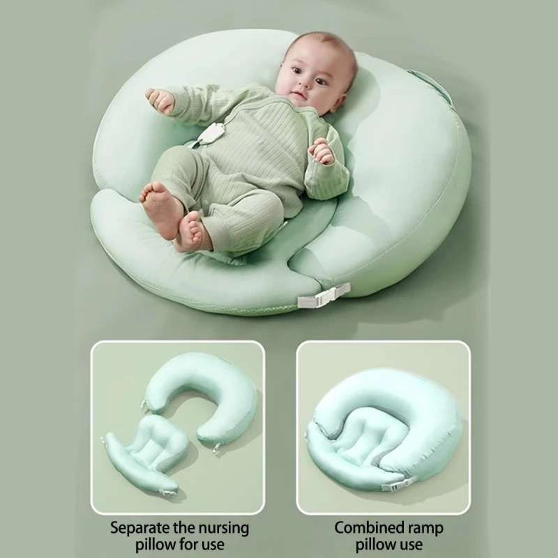 Newborns Feeding Support Cushion 2 in 1 Baby Sleeping Slope Pillow Breastfeeding Cushion Pad for Easy Nursing