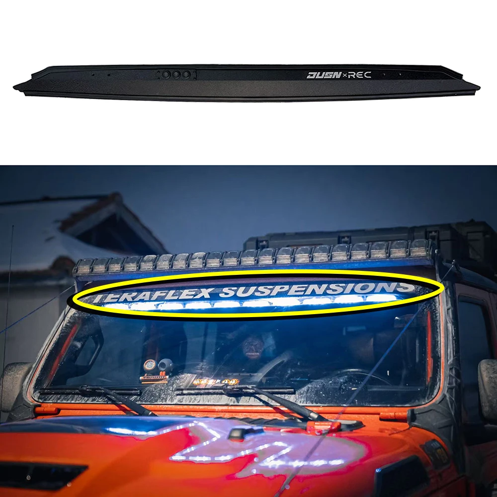 

Lantsun JL1341 Interior Windshield Bar Light RGB Ambient Lights Strip Decoration for Jeep for wrangler JL18-23, Without ACC Box