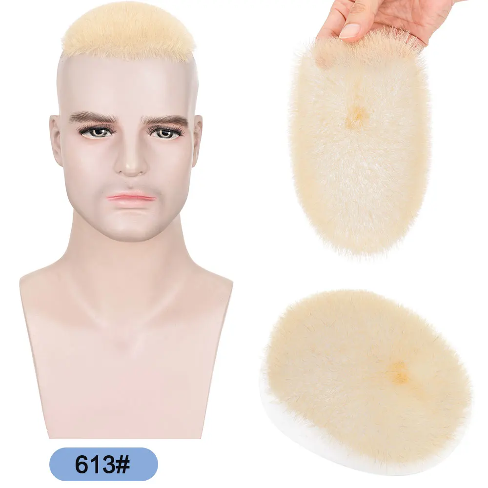 Rich Choices Kurzhaar-Toupet für Männer mit 100 % Echthaar, 12,7 x 17,8 cm, Haarteil für Männer, ultradünnes Haarsystem, Herren-Toupet