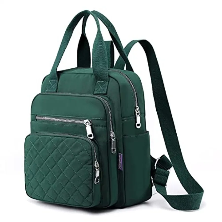 

Маленький женский рюкзак, повседневная стеганая квадратная сумка, водонепроницаемая, с множеством карманов, легкий, с верхней ручкой, сумка-саквояж