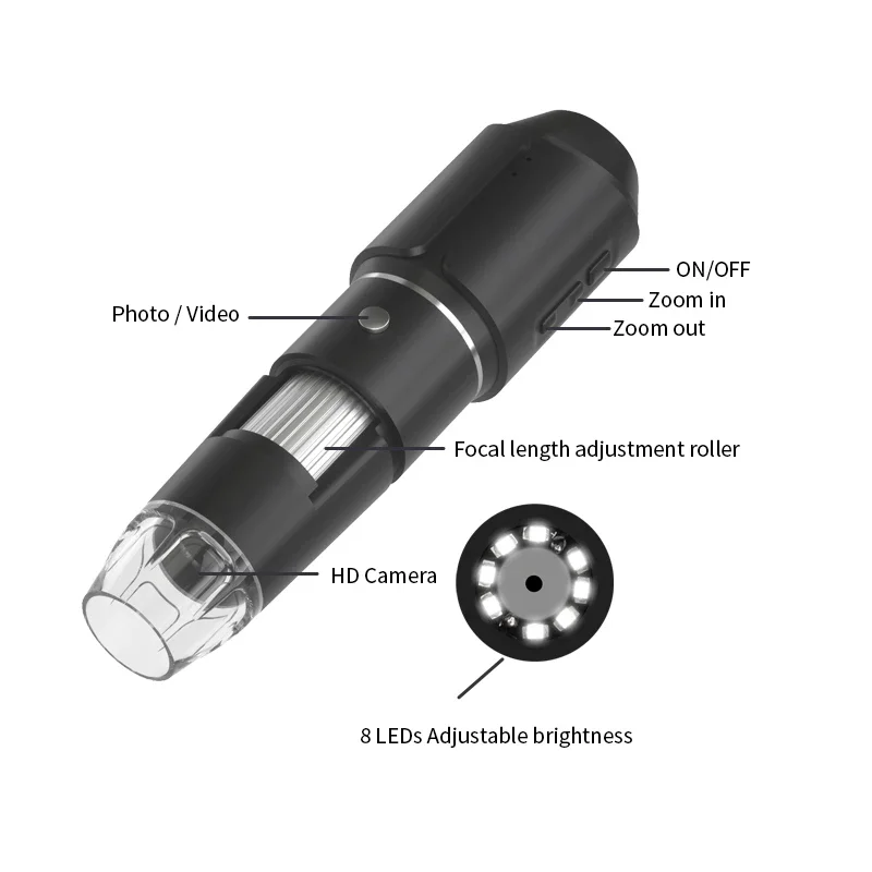 

-для Dearsee портативный беспроводной Wi-Fi микроскоп камера 1600X увеличительное стекло цифровой видеомикроскоп