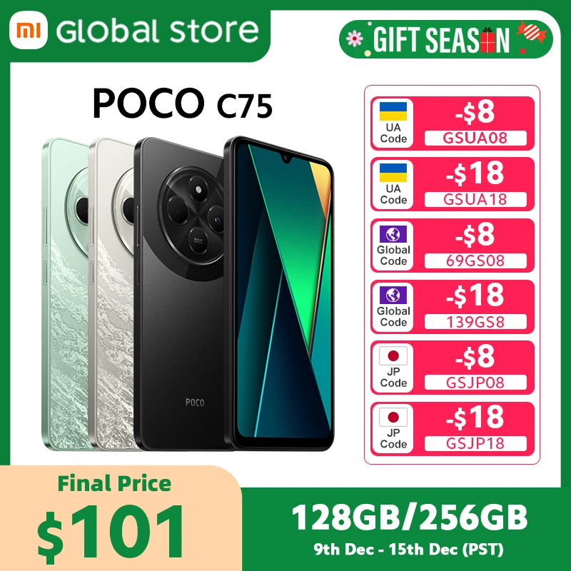 Poco C65, MediaTek Helio G85, version globale, 128 Go, 256 Go, batterie 5000mAh, affichage 6.74 en effet, 90Hz, 50MP, AI, triple caméra, NDavid,