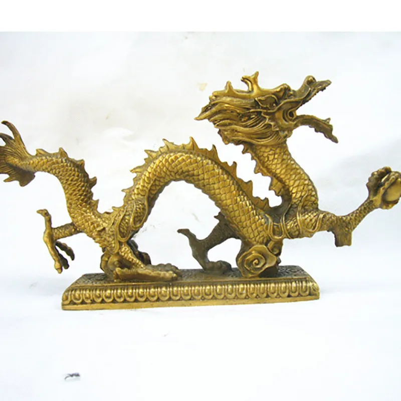 Pure copper dragon sculpture for office and home desktop decoration, custom-made