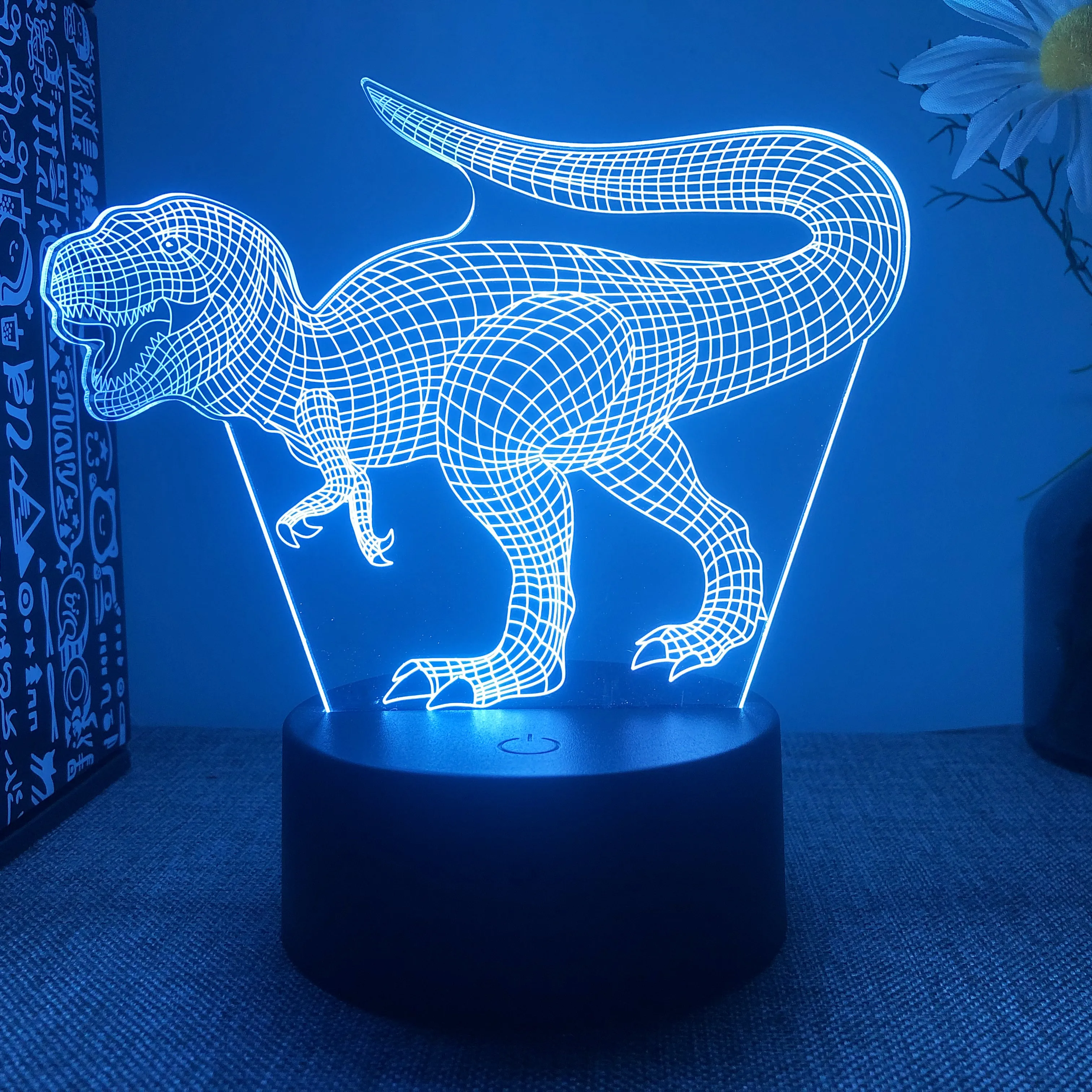 Jurassic Park 3D Lamp Dinosaur animals PVC Model Led Night Light Kid Dino Table Lamp Cute Nightlight Room Decor Christmas Gifts