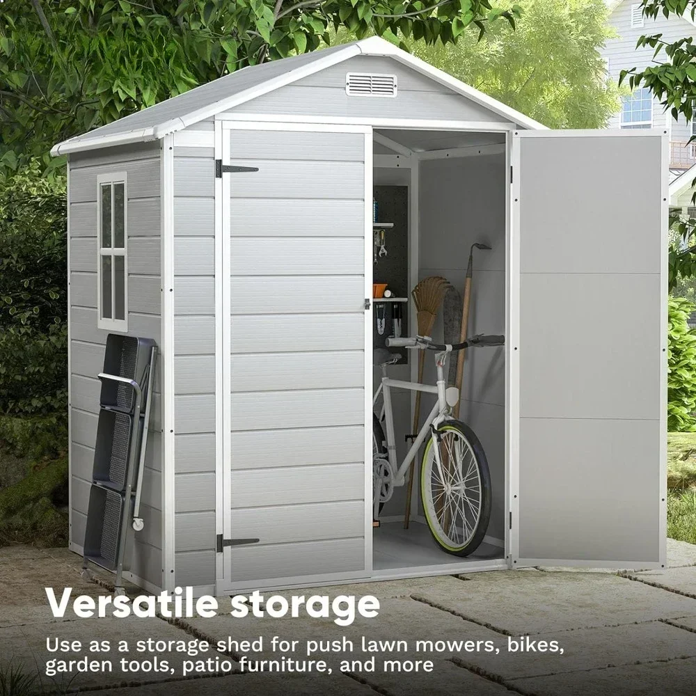 Outdoor Storage Shed-Perfect To Store Patio Furniture, GardenTools Bike Accessories, Lawn Mower 6x4 FT