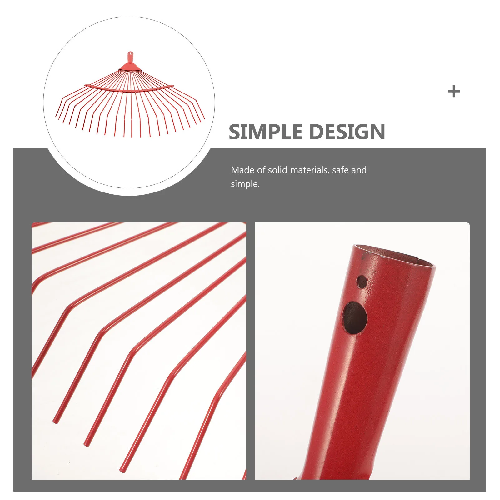 

1Pcs 22 Teeth Gardening Rake Wooden Handle Heavy Duty Soil Loosening Garden Cultivation Tool Planting Flower Weeding Supply