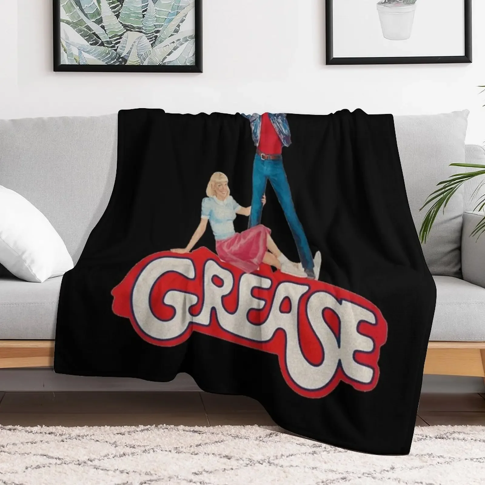 Grease classic movie Classic . Throw Blanket Moving Cute Plaid Weighted Blankets