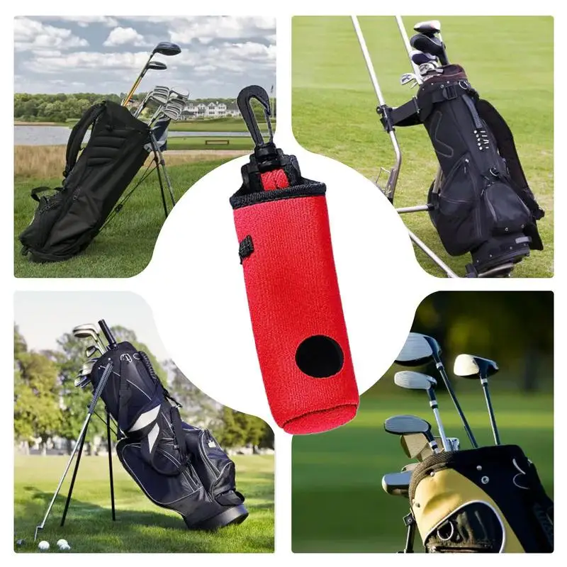 Golf Ball Sleeve e Tee Holder, Golf Ball Carrier Bag, Acessórios de golfe ao ar livre, Belt Clip