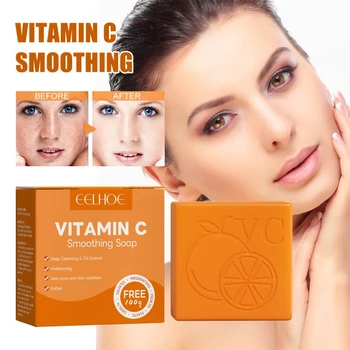 Vitamine C Whitening Zeep Diepe Reiniging Verwijderen Donkere Vlek Verbeteren Pigmentatie Zacht Voedende Blekende Huid 100G