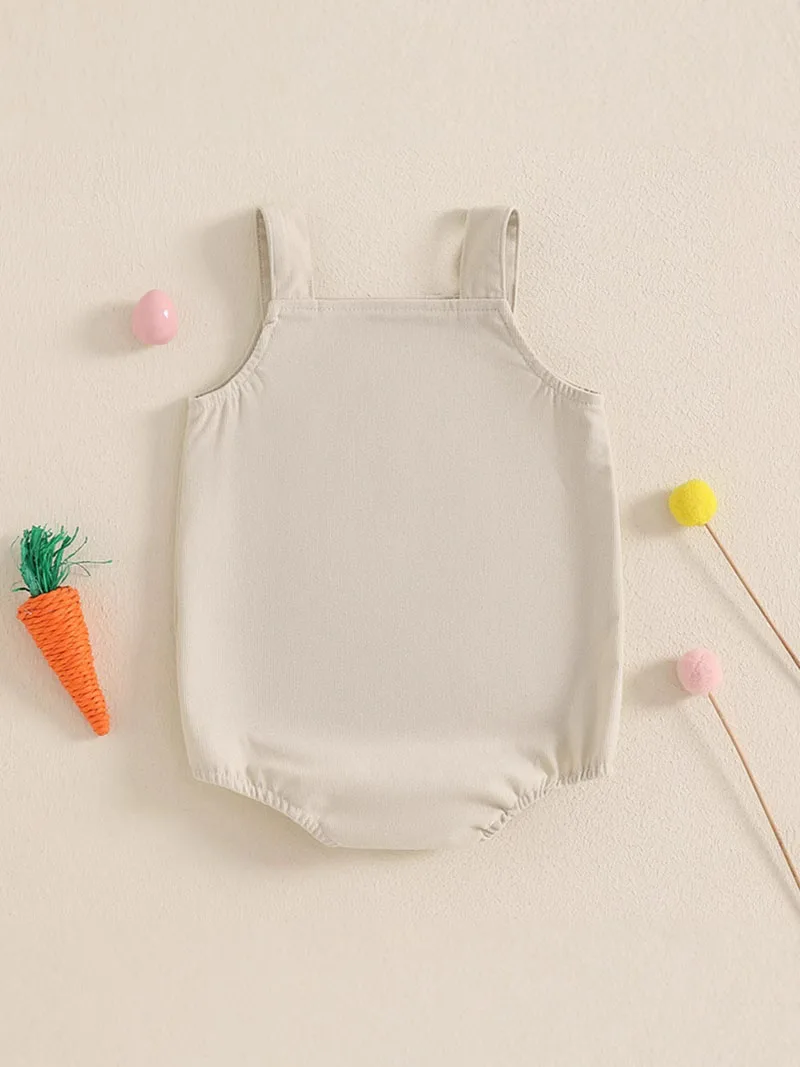 Spring 2025 New Baby Bodysuit 0-18M Cute Cartoon Duck Infant Suspenders Jumpsuit Easter Toddler One Piece Baby Clothing